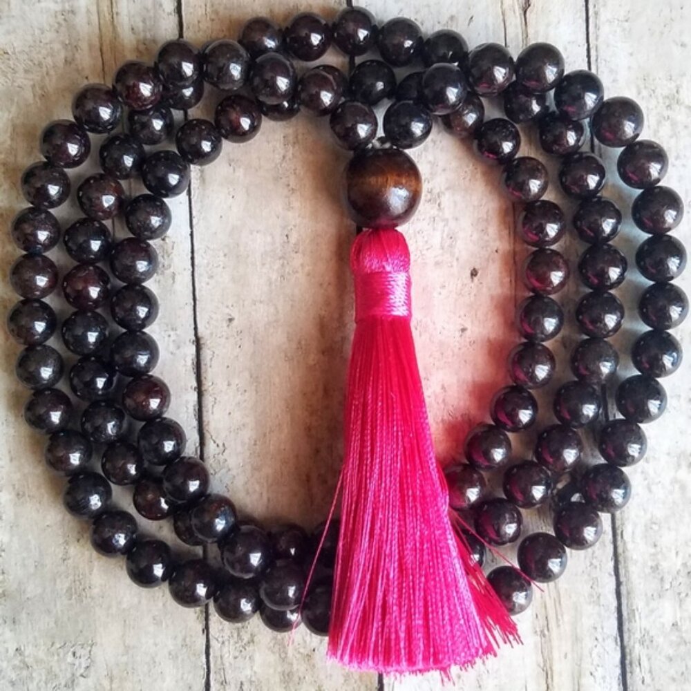 108 Garnet Mala Necklace